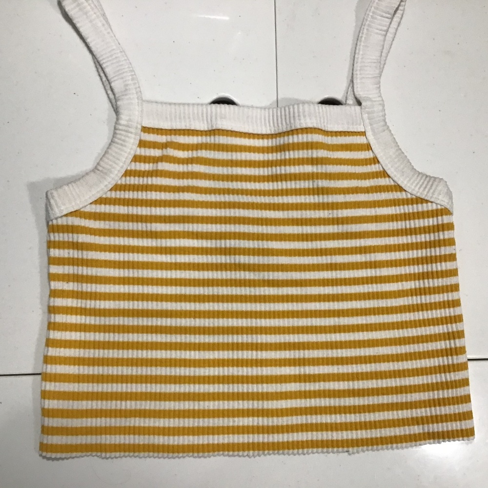 Striped cropped tank top PacSun